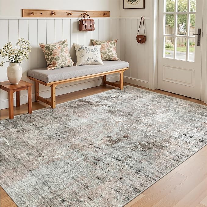 Soalmost Area Rugs 4x6 for Living Room, Vintage Washable Rugs for Dining Room - Image 2