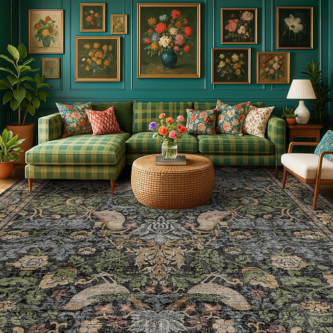 Vintage Green Rug for Extra Large Bedroom - Image 3