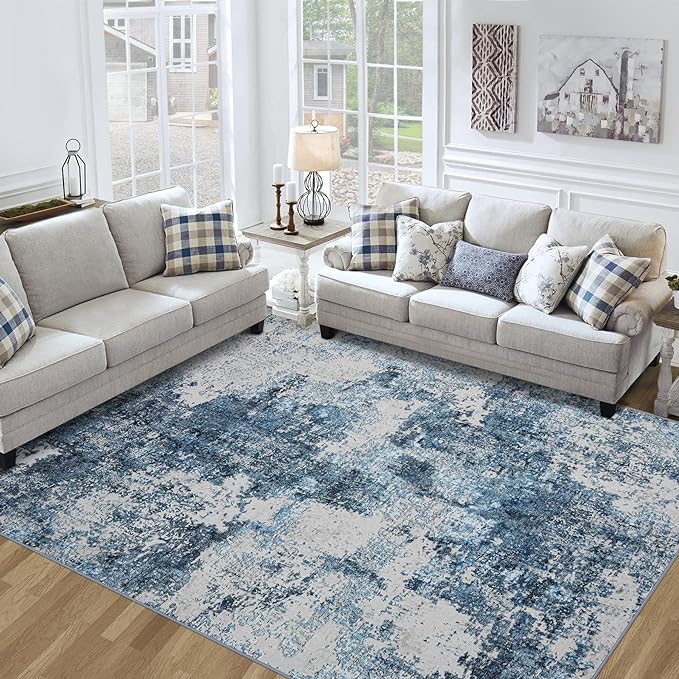 Area Rug 9x12 Living Room: Large Washable Rug by Tosuoka