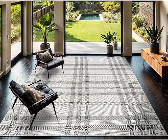 CAMILSON Easy Jute Rug 10x14, Indoor Outdoor Off-White Color Fiber Area Rugs - Image 4