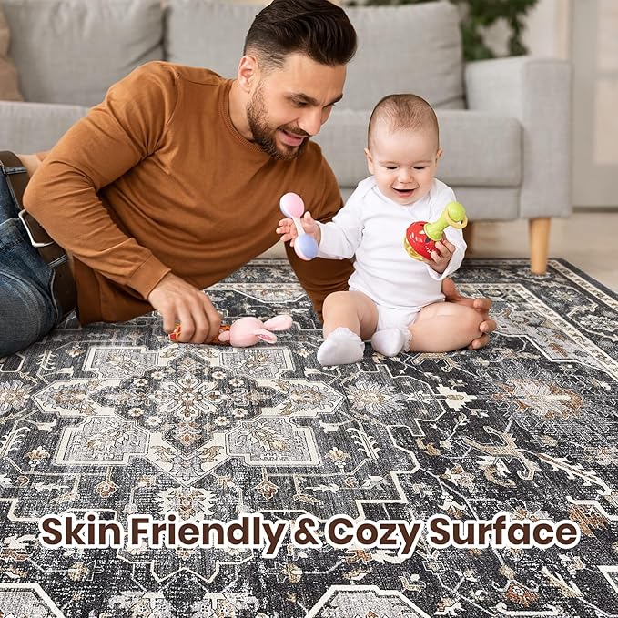 Vintage Living Room Area Rug 8x10 - Image 3