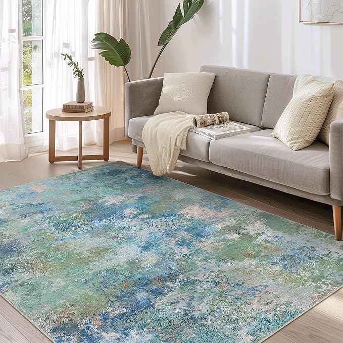 BEIMO Area Rugs 4x6 for Living Room Bedroom, Modern Abstract Machine Washable - Image 4