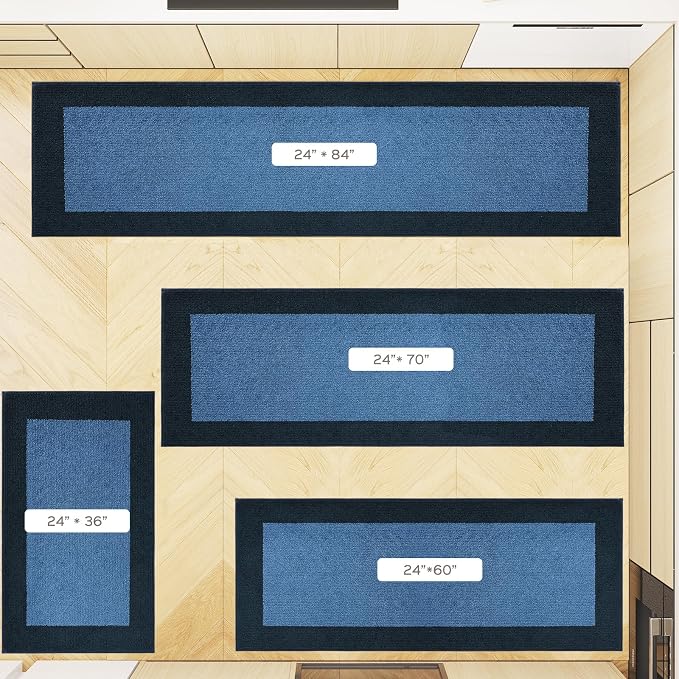 Machine Washable Runner Rug 24" x 84", Non Slip Kitchen Mat - Image 5