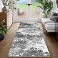 Rug Runners for Hallways Kitchen 2.6x8 Non Slip Washable Grey Entryway Runner by Acapet