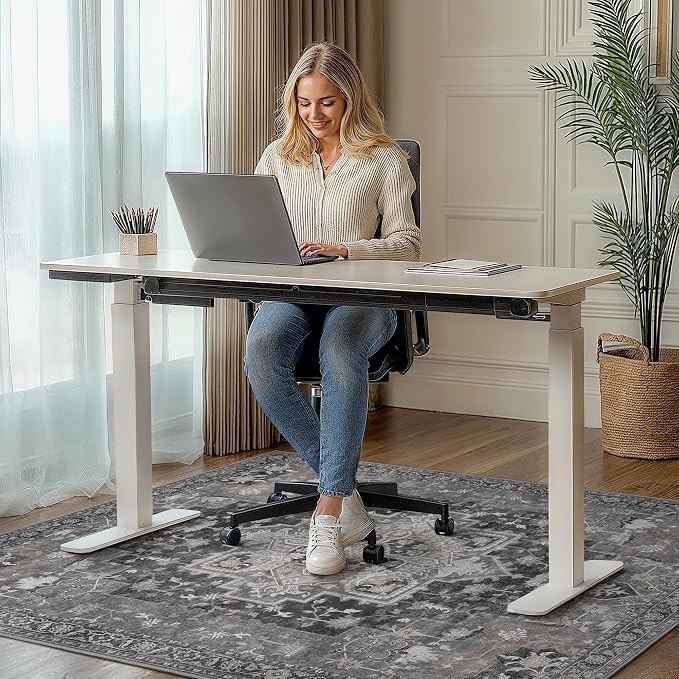 30"x48" Office Chair Mat for Hardwood Tile Floor, Under Desk Carpet Protector - Image 2