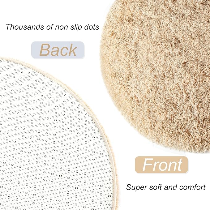 LOCHAS Bedroom Rug 2.6' x 5.3', Soft Oval Throw Rugs Carpet - Image 6