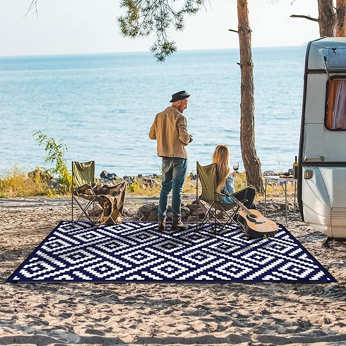 GENIMO 5'x8' Outdoor Rug Waterproof, Reversible Mats, Area Rug, Plastic Outside - Image 6