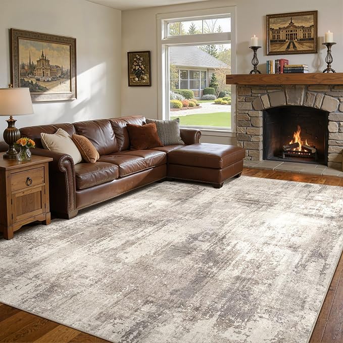 DMOYEST 10x14 Area Rug for Living Room, Washable & Non Slip Large Indoor Carpet by DMOYEST