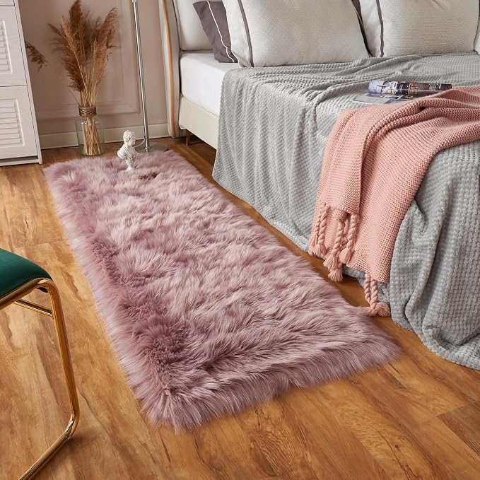 EasyJoy Ultra Soft Fluffy Rugs Faux Fur Rug Chair Cover Seat Pad Fuzzy Area Rug by EasyJoy