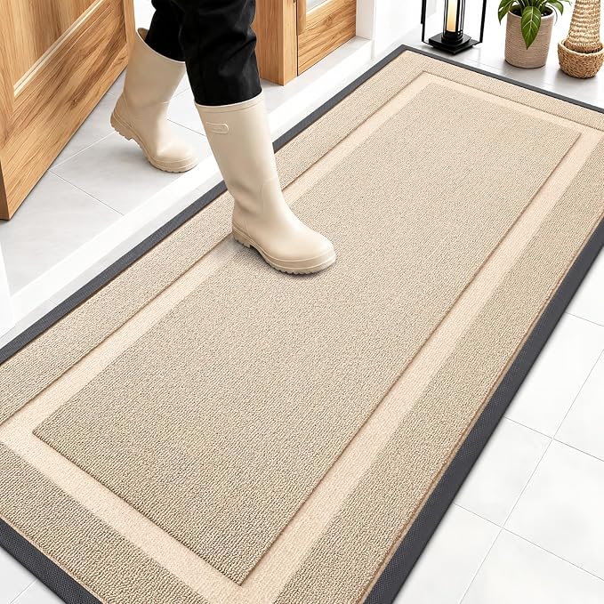 OLANLY Front Door Mat Indoor Outdoor Entrance, Waterproof All-Season, by OLANLY
