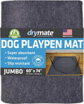 Drymate Jumbo Dog Playpen Mat, Super Absorbent, Waterproof, Slip-Resistant by Drymate