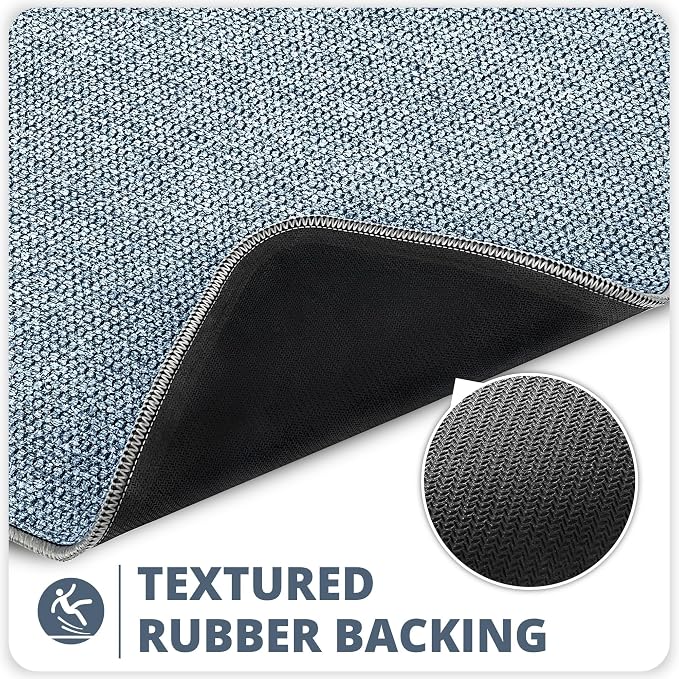 Bosap Bathroom Rugs Set 2 Pieces, Thin Bathroom Mats, Toilet Rugs, Quick Dry - Image 4