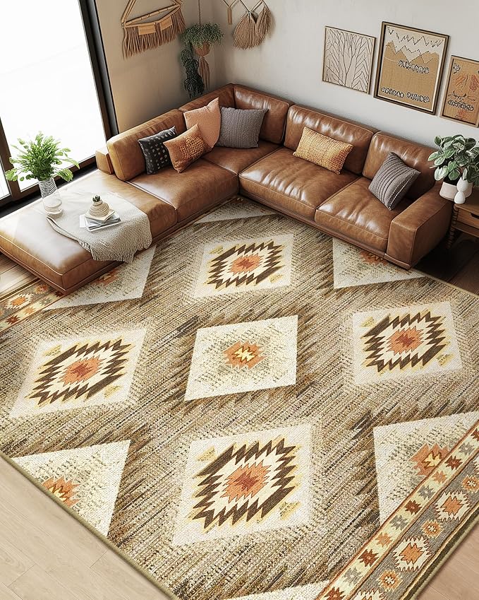 BESTSWEETIE Area Rug 10x12Rug Machine Washable Non-Slip Low Pile Print Pattern - Image 8