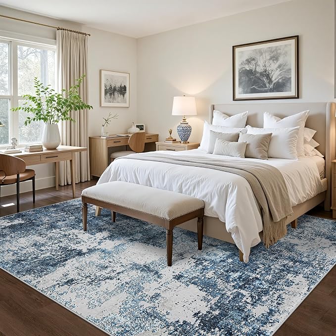 8x10 Area Rug for Living Room Bedroom: Large Washable Rug - Image 3