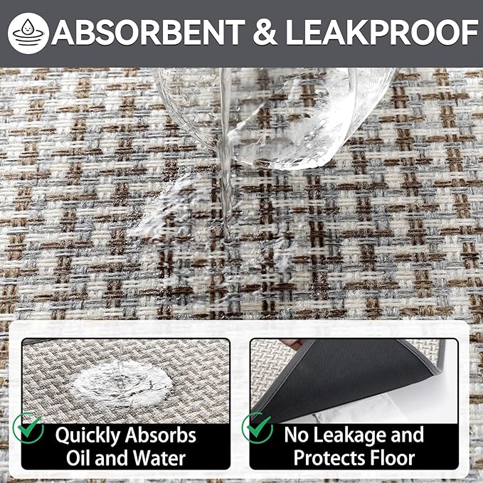 YDKGL Door Mat Entrance 24"x35", Dirt Resistant and Absorbent, Non-Slip Rubber - Image 7