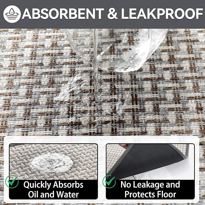 Door Mat 17"x30", Door Mat Indoor Entrance Dirt Resistant and Absorbent - Image 7