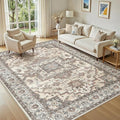 5x7 Area Rugs Living Room: Washable Vintage Rug Large Non-Slip Stain Resistant by JessibouAreaRug