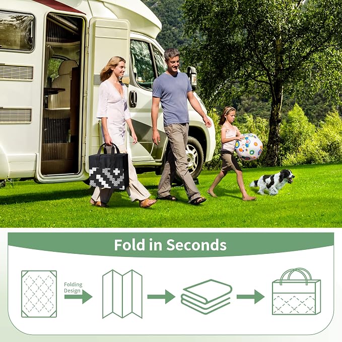 GENIMO Outdoor Rug for Patio Clearance, Reversible Plastic Straw Rugs for RV - Image 6