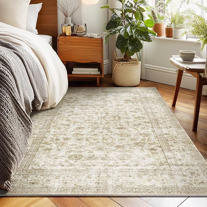 Washable Throw Small Rugs for Entryway: Door Mat Indoor Entrance 3x5 Rug Boho - Image 3