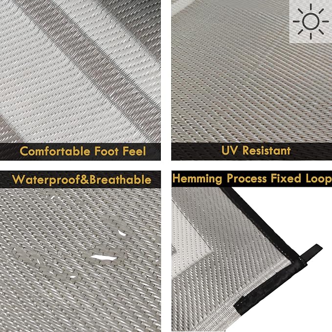 RURALITY Outdoor Rugs 6x9 Feet Waterproof - Image 3