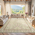 jinchan Zenith Floral 8x10 Area Rug Soft Low-Pile Living Room Rug Machine by JINCHAN