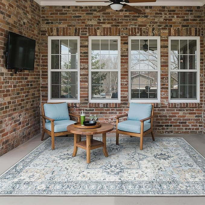 GENIMO Outdoor & Indoor Area Rug 5'x8', Waterproof, Non-Shedding, Easy Cleaning - Image 3
