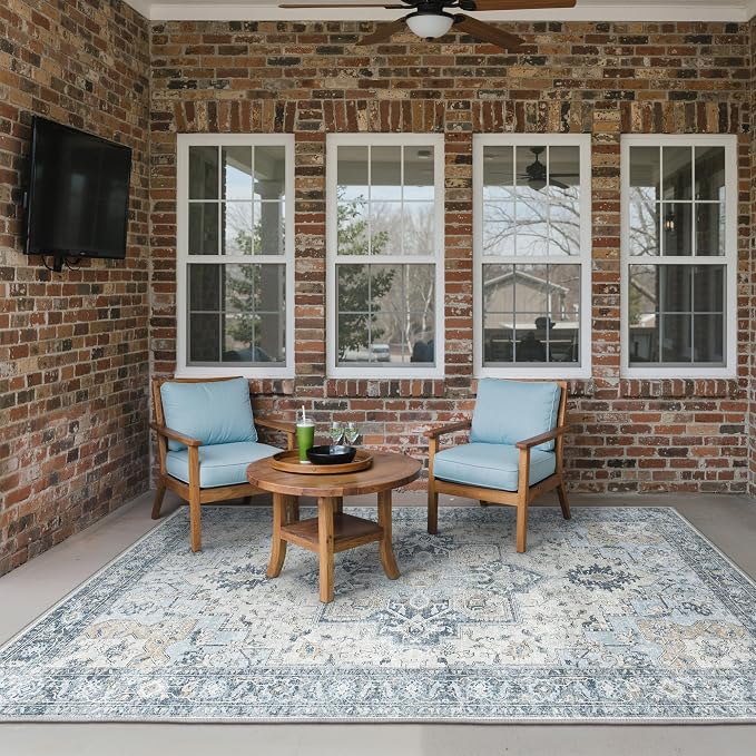 GENIMO Outdoor & Indoor Area Rug 6'x9', Waterproof, Non-Shedding, Easy Cleaning - Image 3