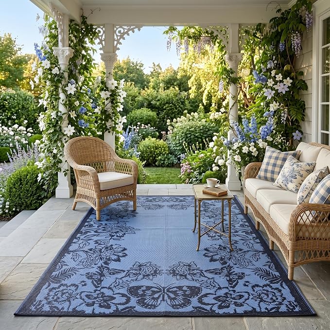 Garvee 5’x8’ Waterproof Patio Outdoor Rug, Outdoor Plastic Straw Rug by Garvee
