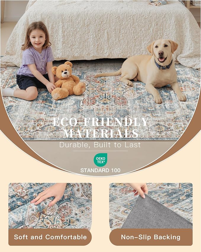 Madane Hallway Runner Rug 2x12, Extra Long Washable Runner Rugs - Image 9