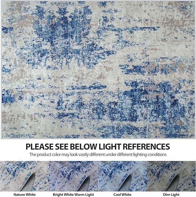 6x9 Area Rugs for Living Room Rug Washable: Abstract Rug for Dining Room - Image 7