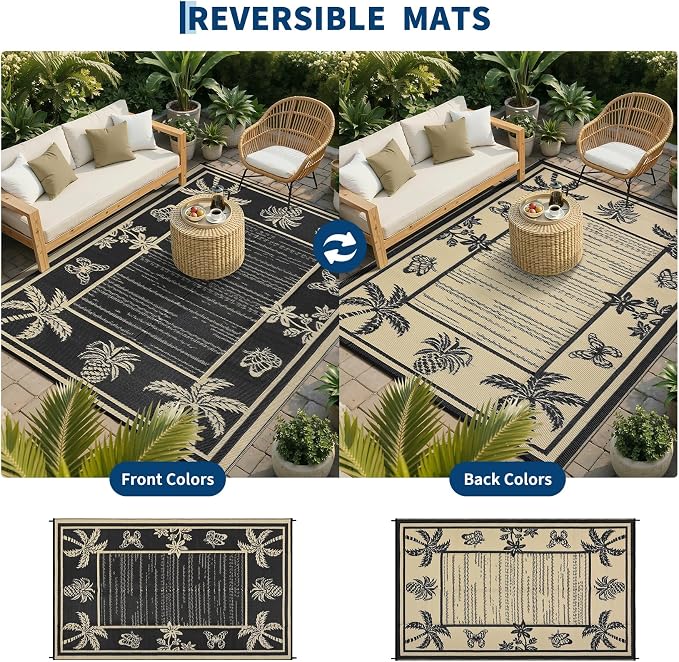 Garvee Outdoor Rug 8x10 Waterproof - Image 4