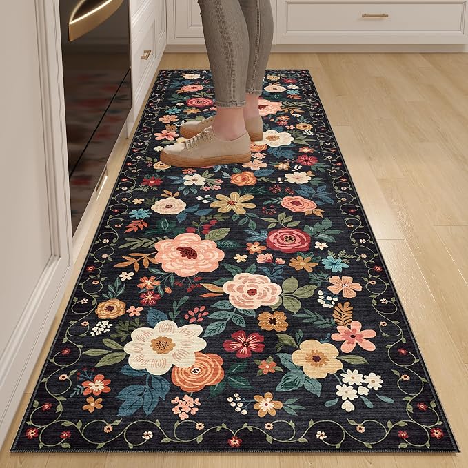 DUKINO 2x6 Runner Rug for Hallway, Washable Kitchen Runner Rug by DUKINO