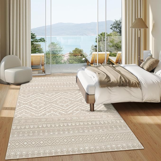 Miukiki 5x7 Area Rug for Living Room Moroccan Washable Rugs Non Slip Indoor - Image 9