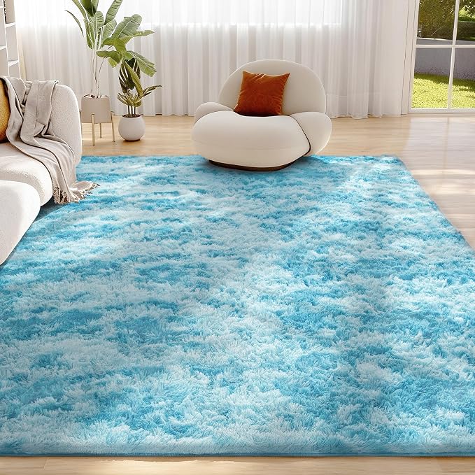 Litanika 9x12 Fluffy Shag Faux Fur Area Rug by Litanika