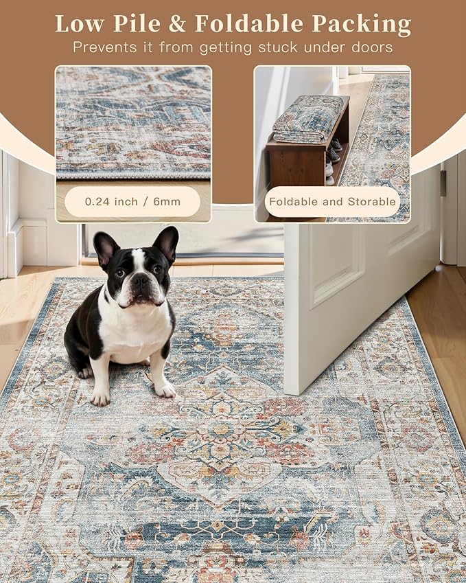 Madane Hallway Runner Rug 2x12, Extra Long Washable Runner Rugs - Image 10