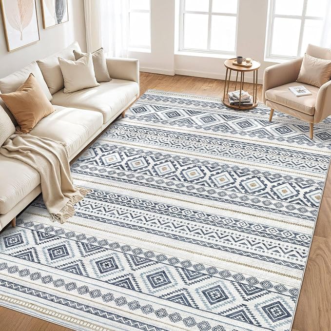 cotiled 10x12 Area Rugs Living Room Rug: Washable Boho Rugs - Image 6