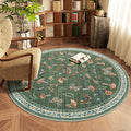 Mushroom Insect 4ft Round Rug Washable Non-Slip Soft Ultra-Thin Small Boho by ROYHOME