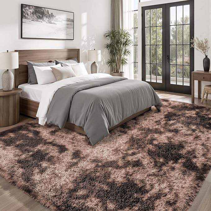 Area Rug for Living Room Bedroom: 9x12 Soft Fluffy Shag Upgrade Non-Slip High - Image 2