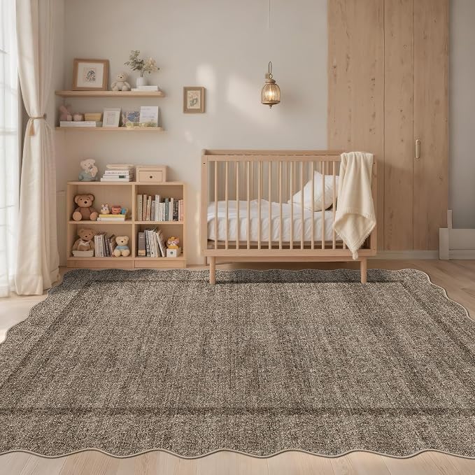 GarveeHome Scalloped Washable Rug 6x9 Area Rugs - Image 2