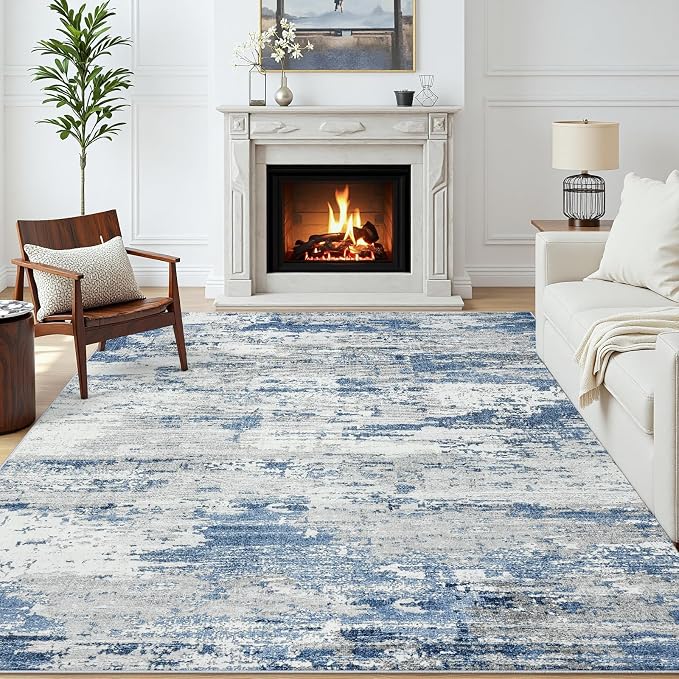 Area Rugs 6x9 Living Room: Large Soft Washable Rug Modern Abstract Anti-Skid - Image 2