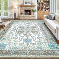 Farmhouse 9x12 Area Rugs for Living Room, Machine Washable Non Slip Carpet by Carpelux