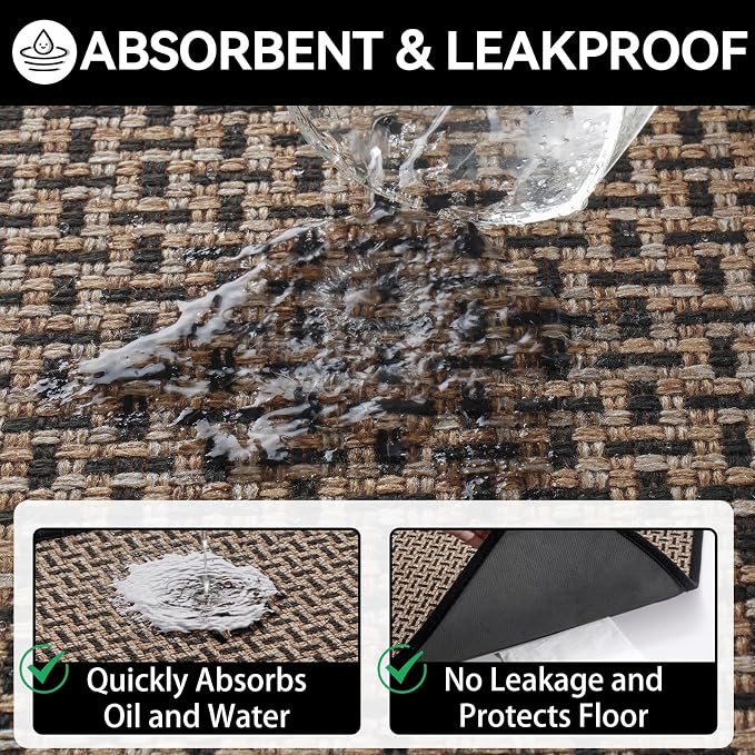 YDKGL Door Mat Entrance 24x35, Dirt Resistant and Absorbent, Non-Slip Rubber - Image 6