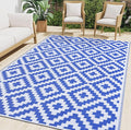 Smiry Waterproof Outdoor Rug 6x9 ft, Reversible Plastic Straw Patio Camping Rugs by Smiry