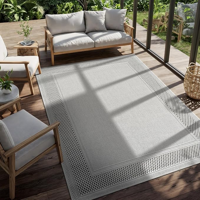 CAMILSON Easy Jute Rug 10x14, Indoor Outdoor Off-White Color Fiber Area Rugs - Image 9