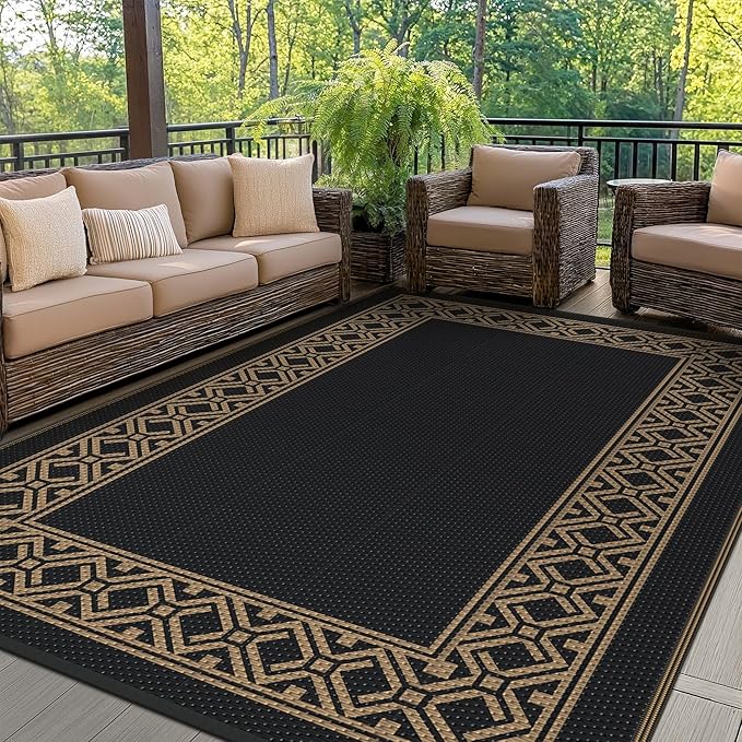 GENIMO Outdoor Rug Waterproof for Patio Decor, Outside Area Mat for Rv by GENIMO