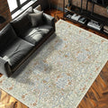 Vintage Beige Blue Living Room Rug, 5x7 Washable Area Rugs by Unknown