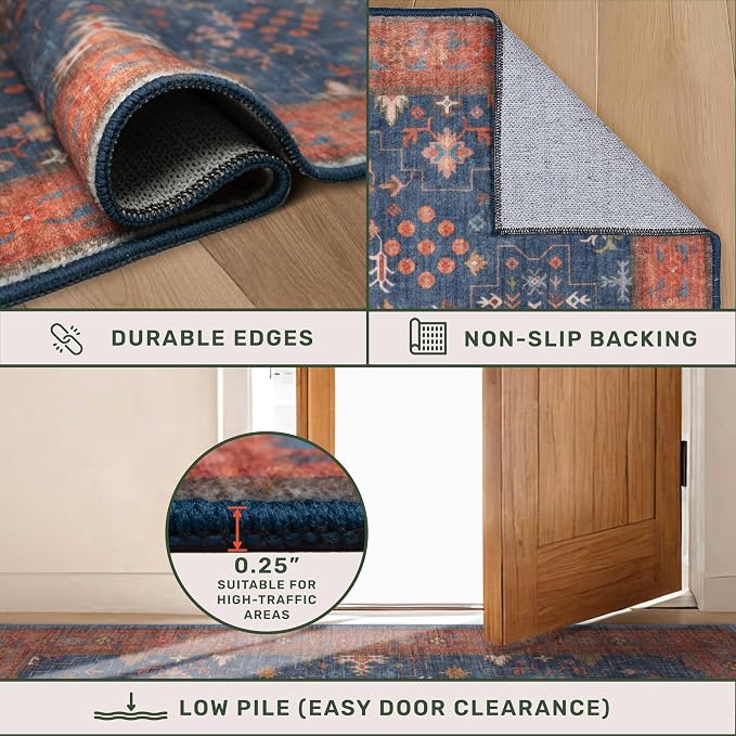 Hazo Haus Washable 3x20 Extra Long Hallway Runner Rug, Non-Slip Stain & Fade - Image 4