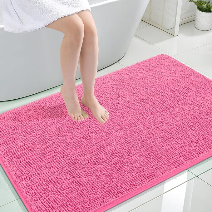 OLANLY Large Bathroom Rugs 44x32, Extra Soft Absorbent Chenille Bath Rugs by OLANLY