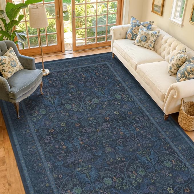 6x9 Rugs for Living Room Non Slip, Low Pile Soft Soft Rugs for Bedroom by Evyhood