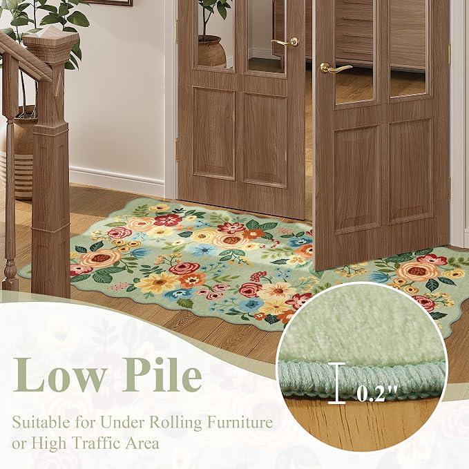 DUKINO 2.6x8 Runner Rug for Hallway, Washable Kitchen Rug - Image 9